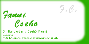 fanni cseho business card